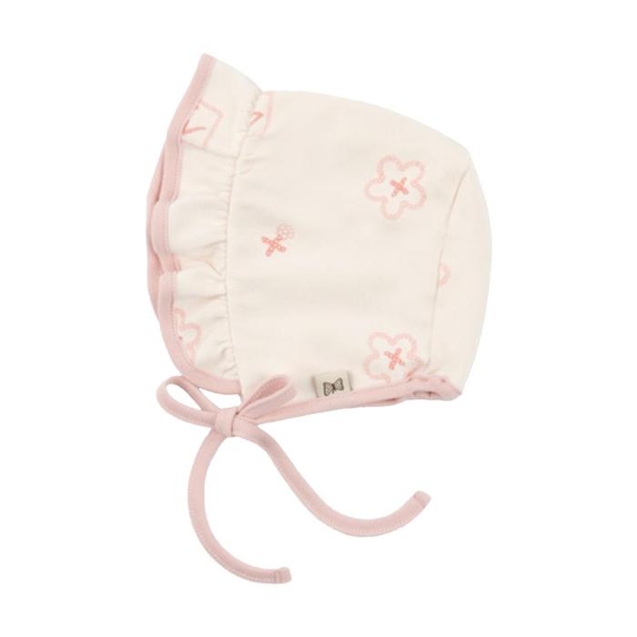 pink cherry blossom baby bonnet