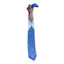 blue silk tie