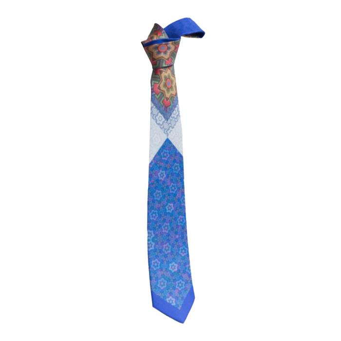 blue silk tie
