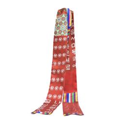 red silk scarf