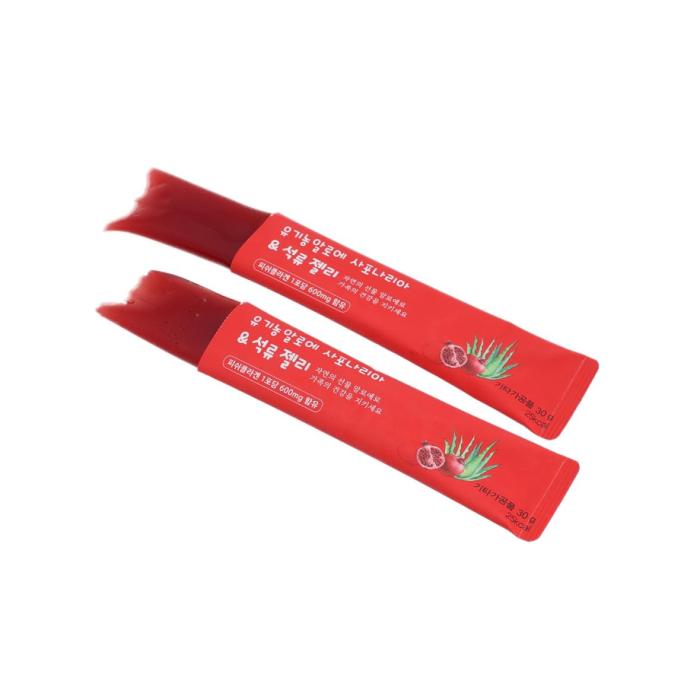 Organic Aloe Saponaria Pomegranate Jelly Stick Pomegranate Flavor-300g (30gX10ea)