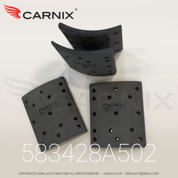 CARNIX - Brake lining - made in Korea
