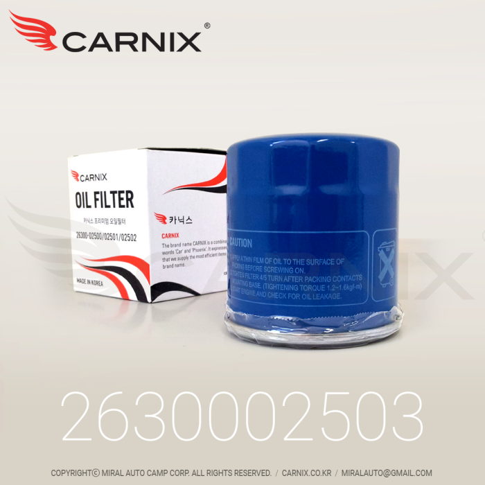 Korean oil filters-CARNIX