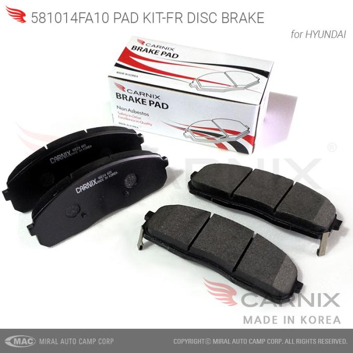 Korean brake pads -CARNIX - made in Korea