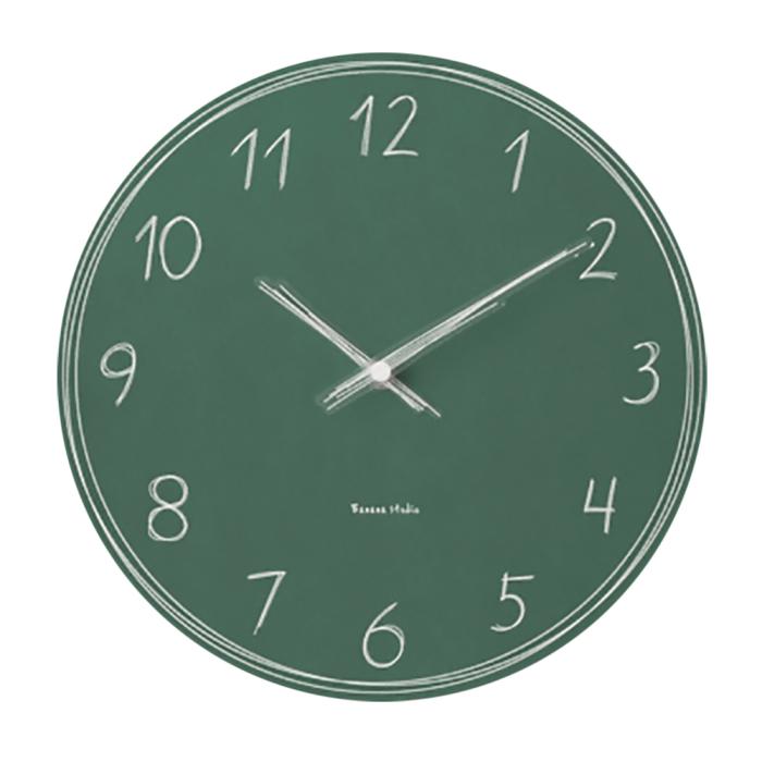 a green chalkboard wall clock