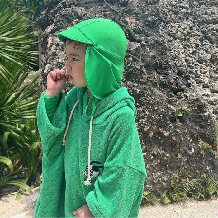 SWALL Hooded Beach  Gown Greenapple : beach cotton towel
