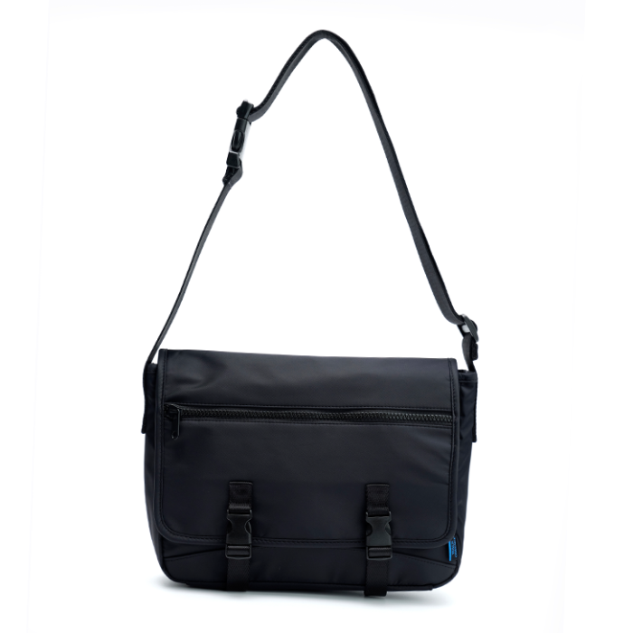 black messenger bag