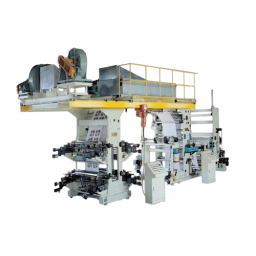 This machine is a stack flexo-graphic printing machine that can perform high-quality and sophisticated printing