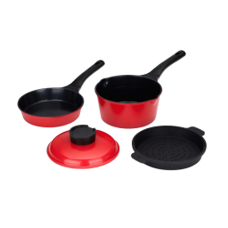 We pursued durability and convenience in cooking with a new concept ramen-specific pot, featuring strong ceramic coating both inside and out. Additionally, it aids in cooking by providing a convenient water level line for proper ramen preparation. The functional steamer and lid can be utilized in various ways.