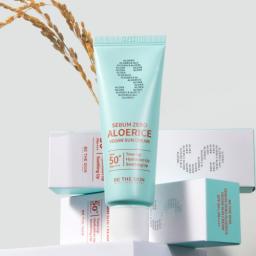 Silky, soft feeling aloe rice vegan suncream SPF 5+, PA++++