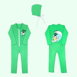 'Swimmabebe' Sugnature Neonade Rashguard GreenApple