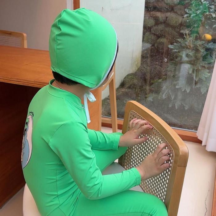 'Swimmabebe' Sugnature Neonade Rashguard GreenApple