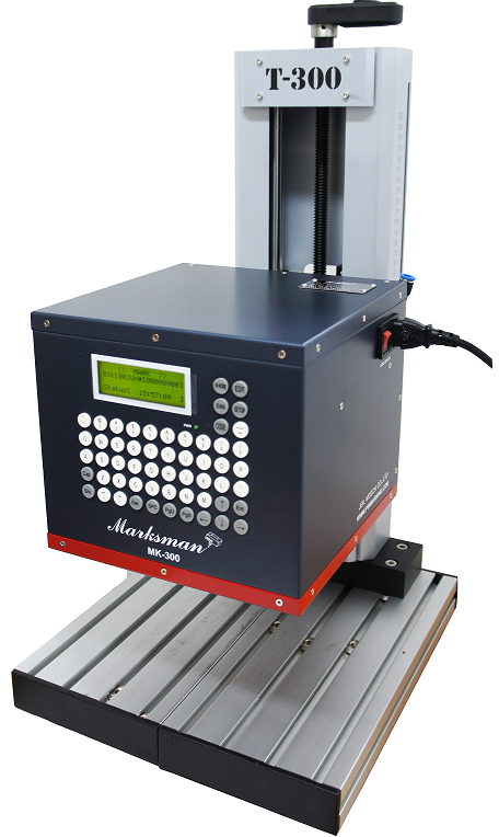 MKP-064 is battery operated(Hand-held) portable marking system.
MKP-064 marking machine is ideal for large fabrications and bulky, heavy and stationary parts on pallets. 
It supports actual marking to linear, angular and cylindrical surfaces. (No seperate optional program)
You can even edit marking information with inbuilt keyboard and verify your variable data and setting to front built-in LCD.
Any material can be marked from plastic and hardened steel upto HRC 62.
No electric and pneumatic cable is needed whole marking process.