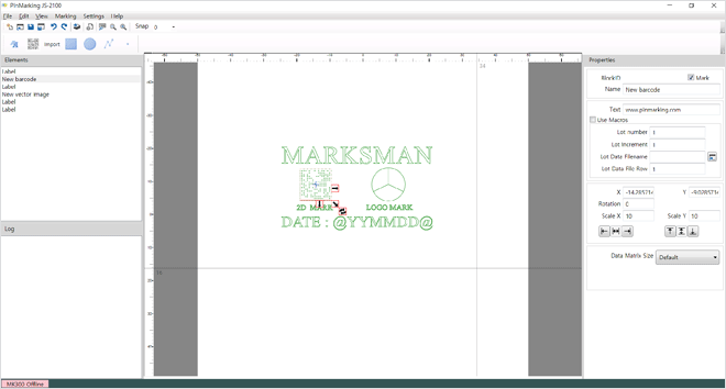 JS-2100 PC software for MK-300K. This software help you manage many of marking jobs easily.
You can load and save marking data easily via JS-2100.
You can use all kinds of window fonts if you use JS-2100.