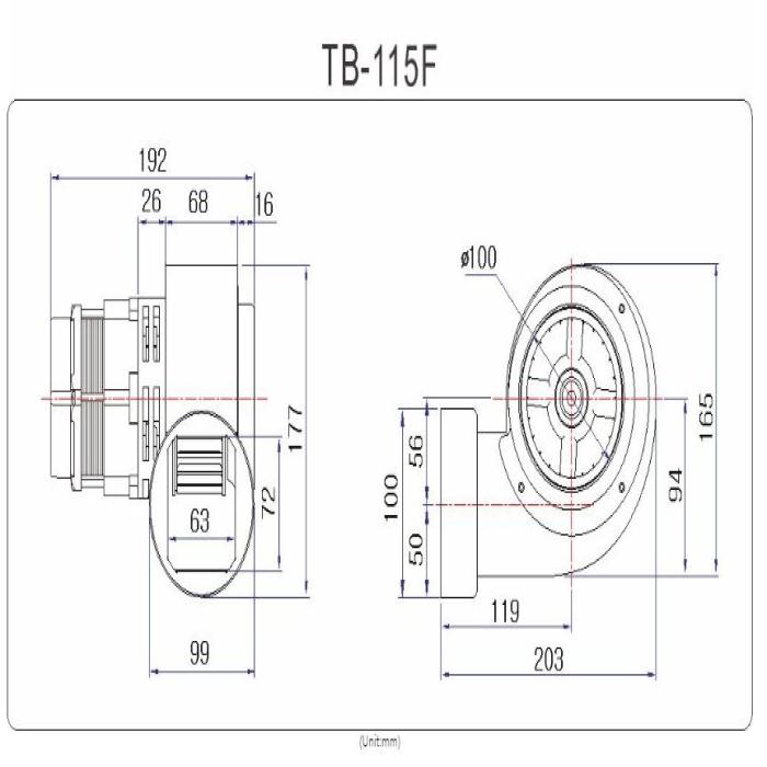Drawings & Dimensions (TB-115F)