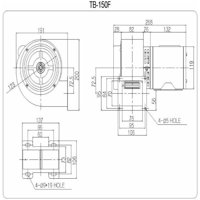 Drawings & Dimensions (TB-150F)