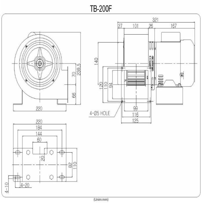 Drawings & Dimensions  (TB-200F)