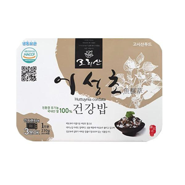 Houttuynia cordata healthy rice is an instant prepared food made from Korean rice and Korean Houttuynia cordata.
