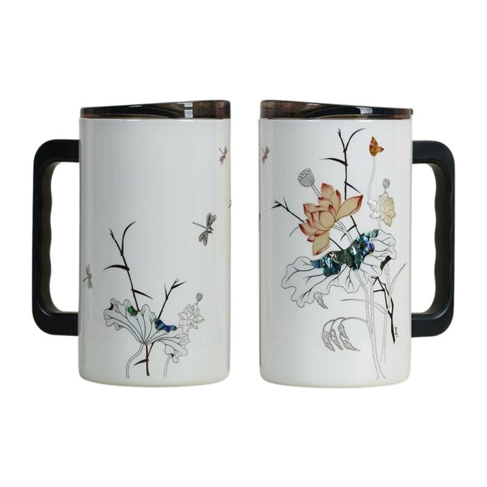 [Jang-i] Mother-of-pearl mug ‘Lotus 700㎖’