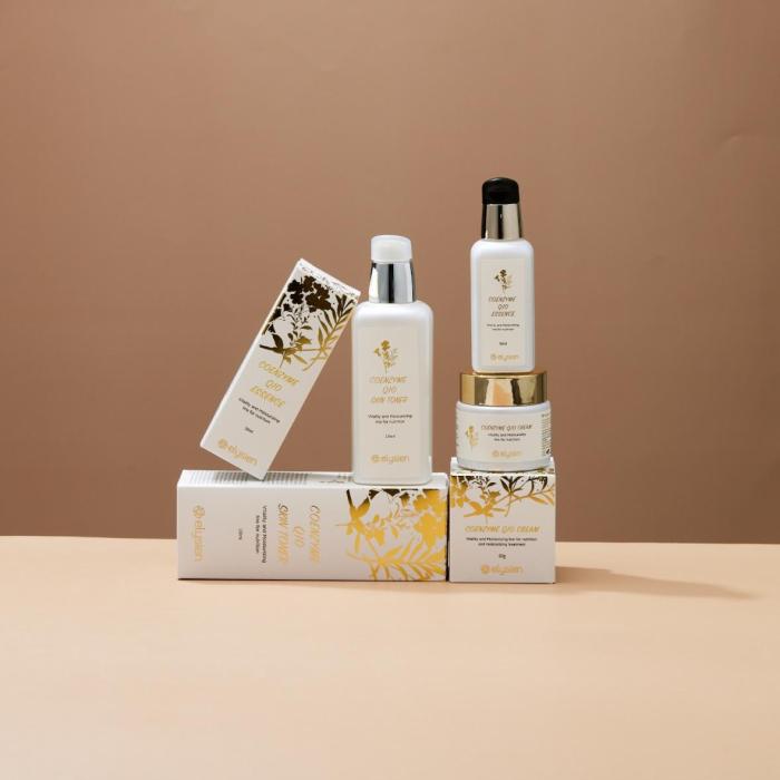 Elysien Coenzyme Q10 Line
Skin toner, Essence and Cream