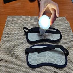 Test copper sulfate sleeping eye patch