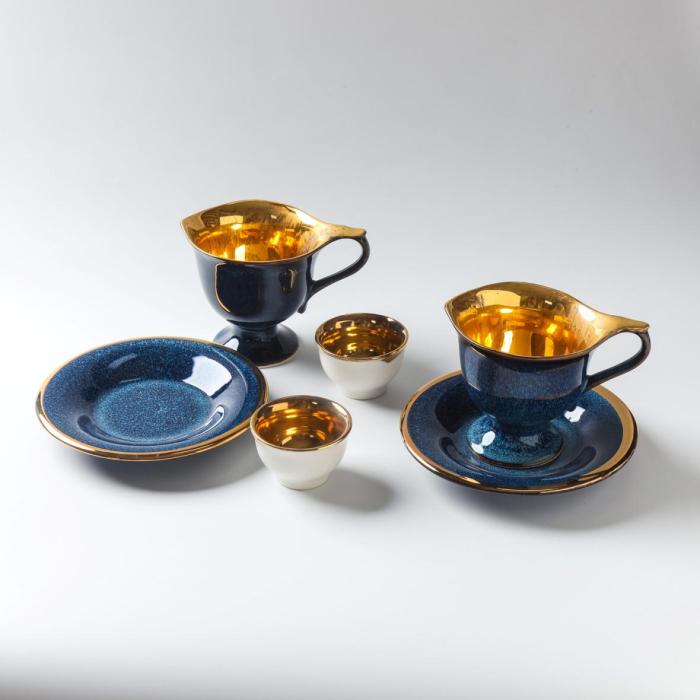 [sodamcoop] Lip shaped golden  coffee cup set