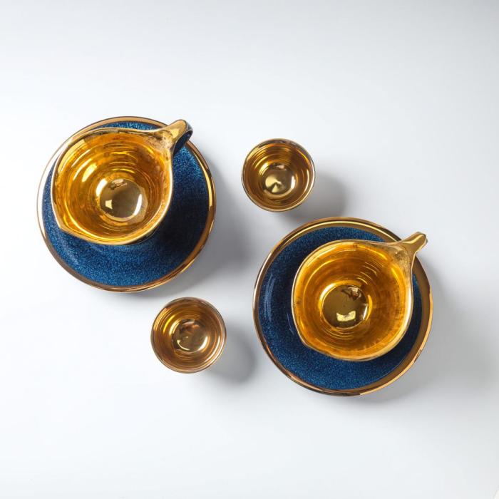 [sodamcoop] Lip shaped golden  coffee cup set