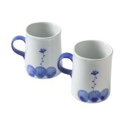 [sodamcoop] Blue lotus lid porcelain Mug