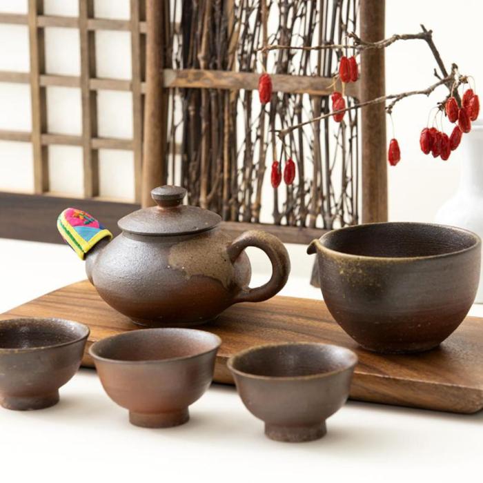 [sodamcoop] Buncheong firewood Dagwan(tea pot)  set