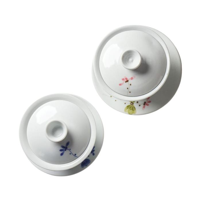 [sodamcoop] Baekja(White porcelain) lotus Gaiwan(tea receptacle with lid) Set