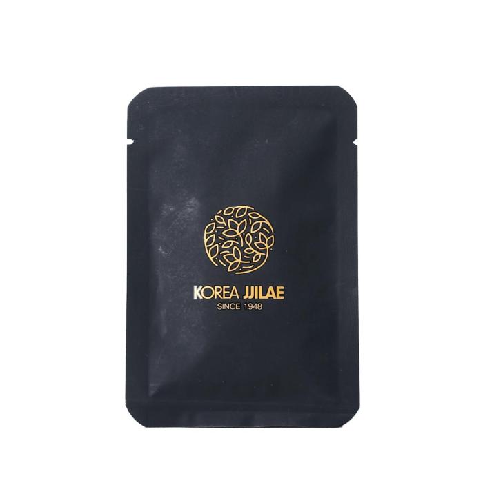 the black packaging and gold logo