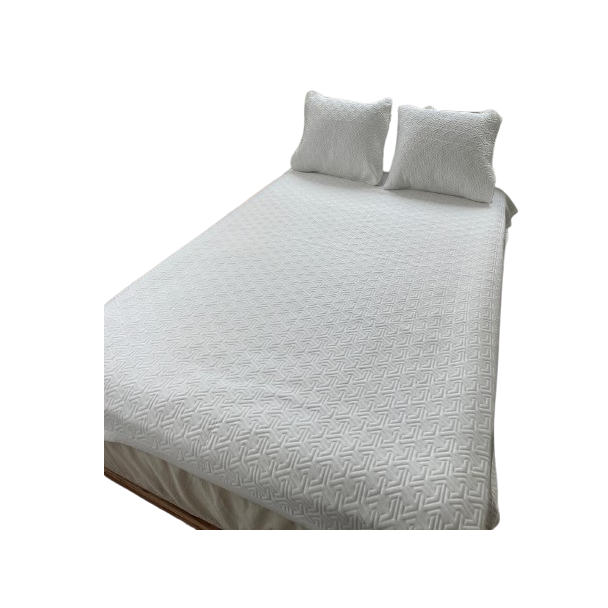 white cotton bed sheets