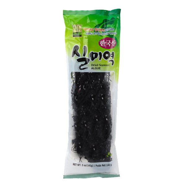 a bag of black seaweed