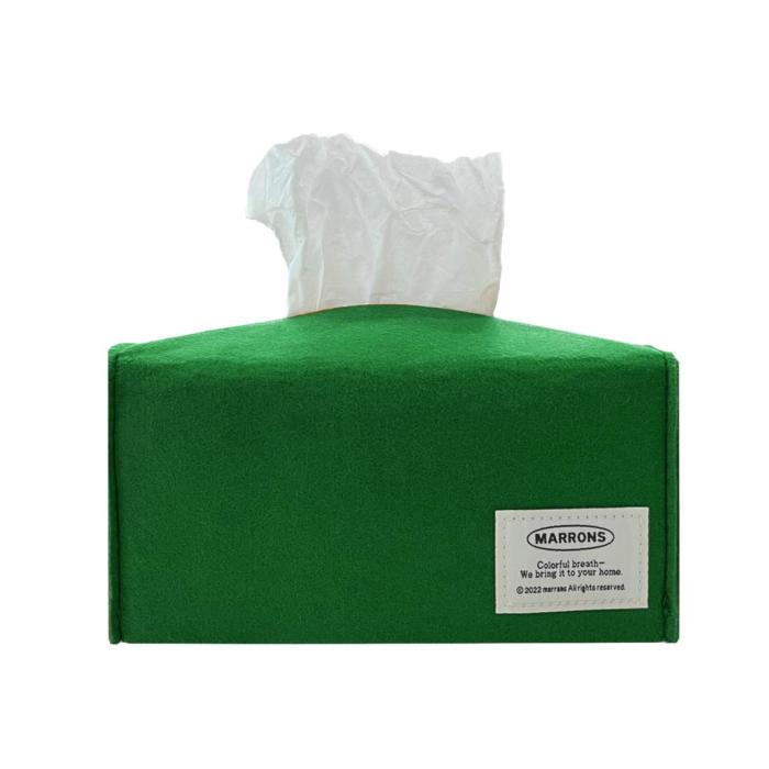 green tissue box cover
