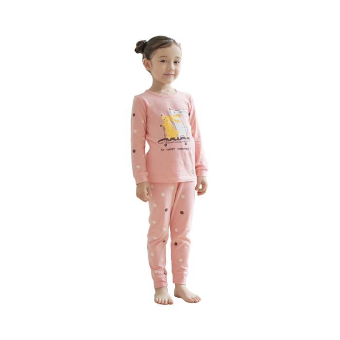 pink long sleeve footie pajamas