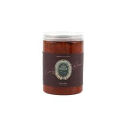 a jar with a black lid and a brown label that reads "La Dolce Vita"