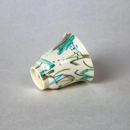 [MooMoocoop] white porcelain painted teacup small size
