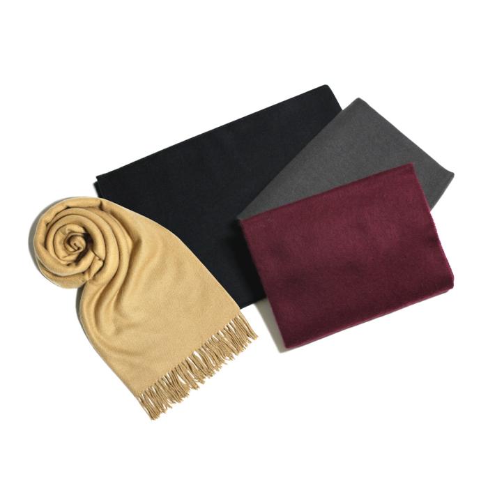 Plain shawls in various colors