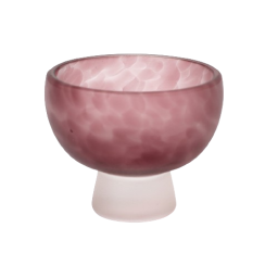 a pink glass bowl