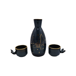a set of two cups and a bottle