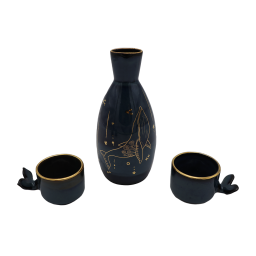whale liquor porcelain glass set (mini)