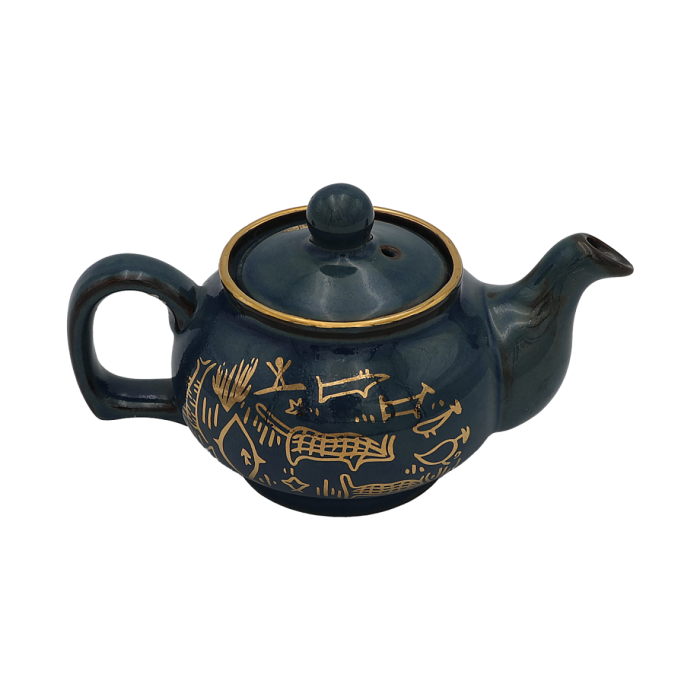 Inart Petroglyph Teapot-blue