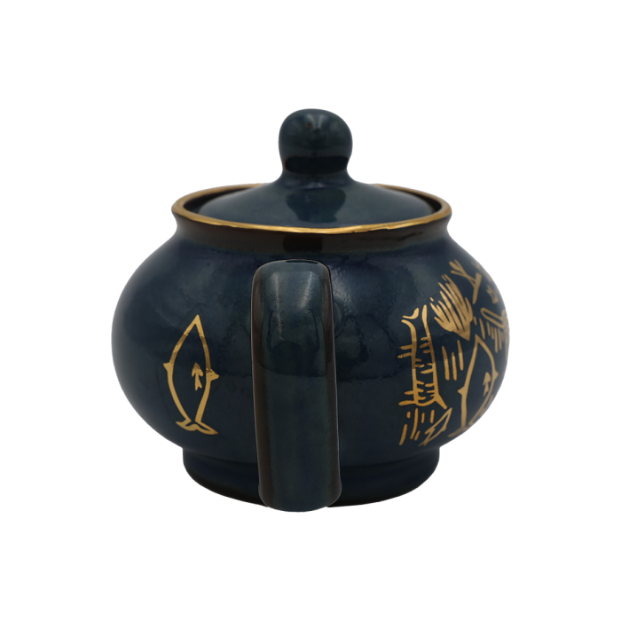 Inart Petroglyph Teapot-blue