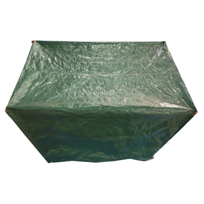 a green tarpaulin