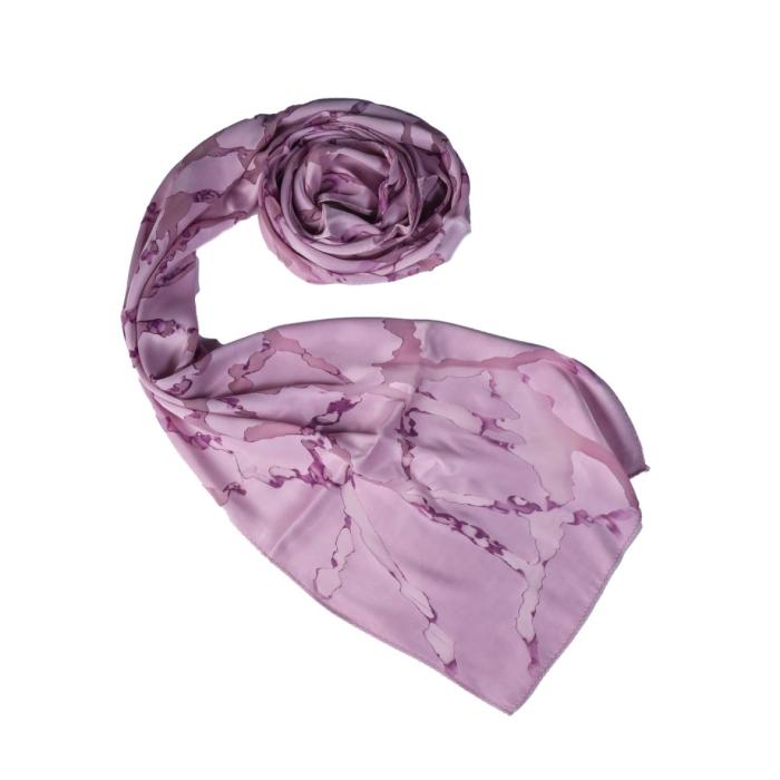 [Korean natural dyeing] Natural dyed silk scarf (cochineal)
