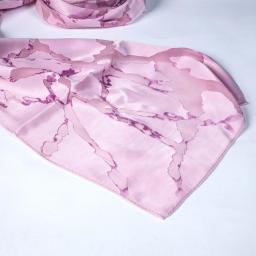 [Korean natural dyeing] Natural dyed silk scarf (cochineal)