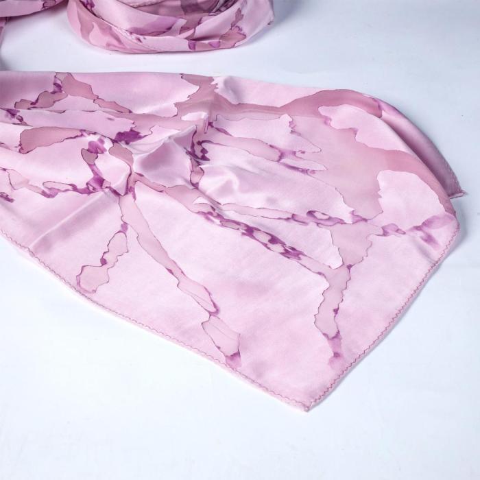 [Korean natural dyeing] Natural dyed silk scarf (cochineal)
