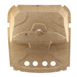 It has excellent moldability because it uses thermoplastic organic fibers such as PP and PET.