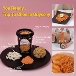KINIKORA Premium Instant Rabokki Cup(Cheese Flavor, Pack of 2)