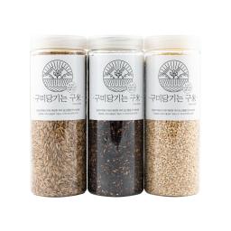 three different types of Korean rice